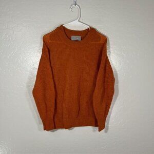 Everlane Alpaca Sweater Womens Small Pullover Crewneck Orange